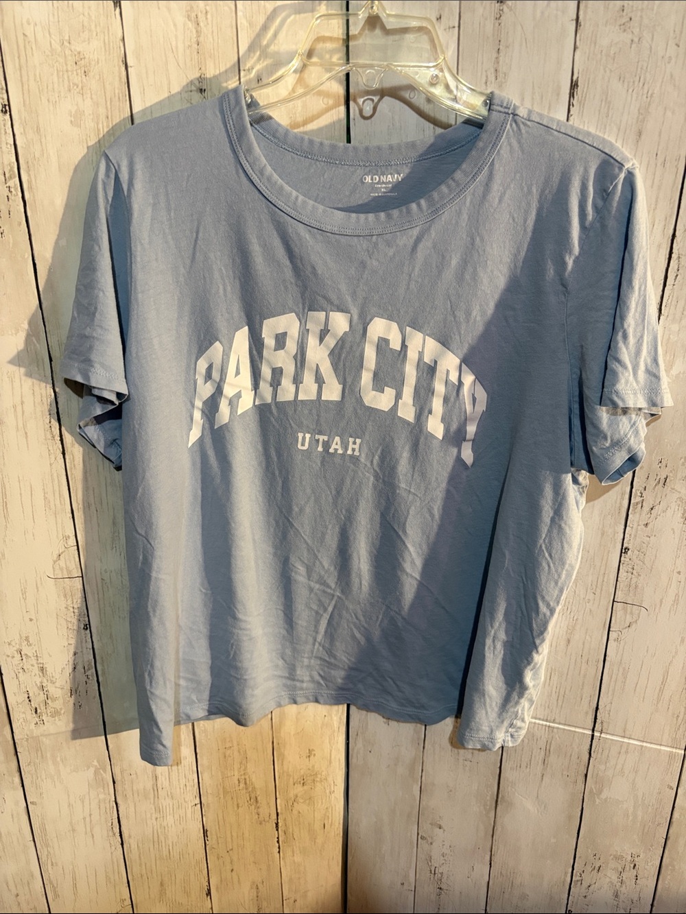 Old Navy Light Blue Park City Graphic Tee